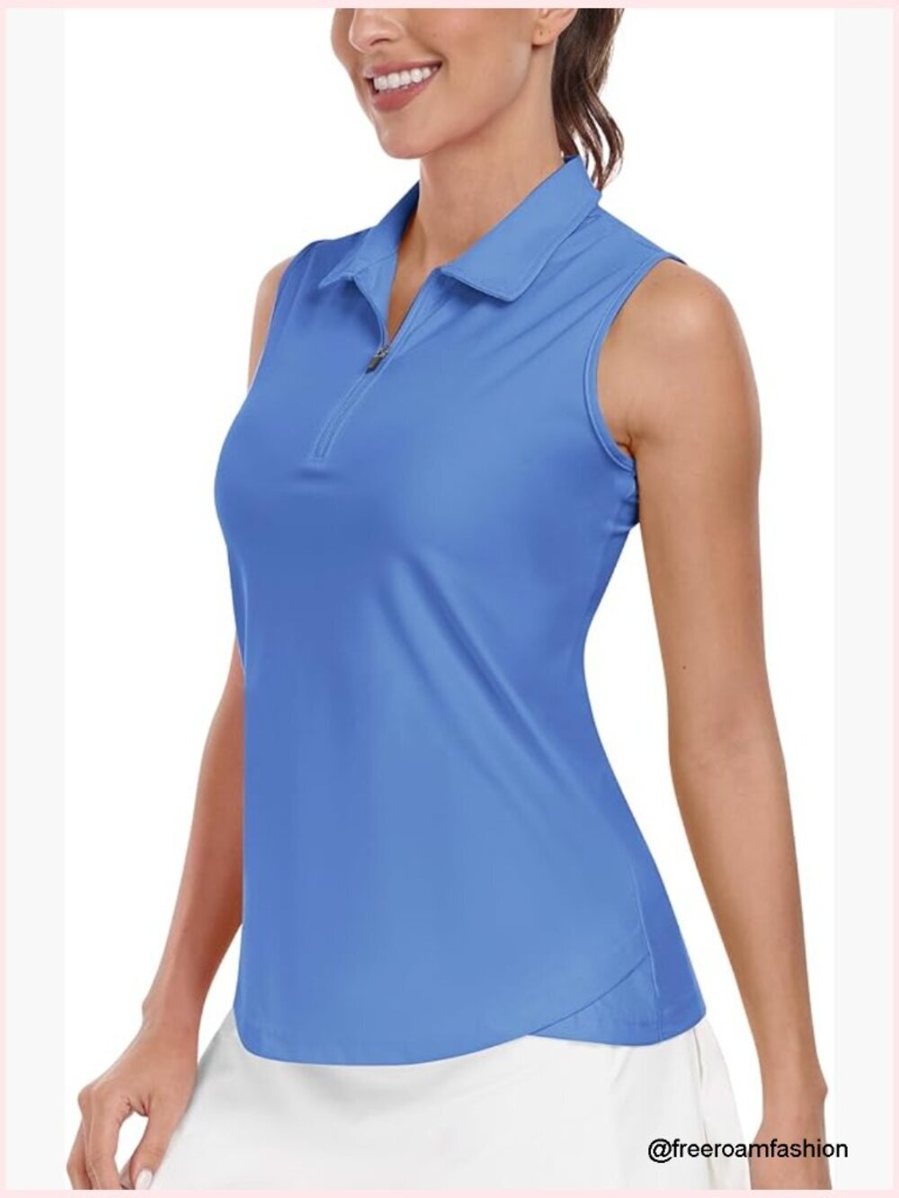 Sleeveless Polo Golf Shirt Quick Dry Stretch Summer Athletic Tank Top